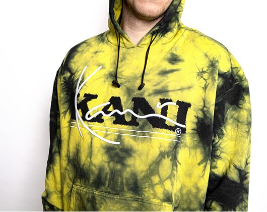 Mikina Karl Kani 6028812 KK Retro Tie Dye OS Hoodie Yellow/Black KM214-064-1