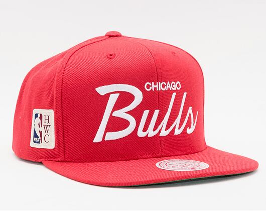 Kšiltovka Mitchell & Ness Chicago Bulls Vintage Draft Script Snapback Bulls Red