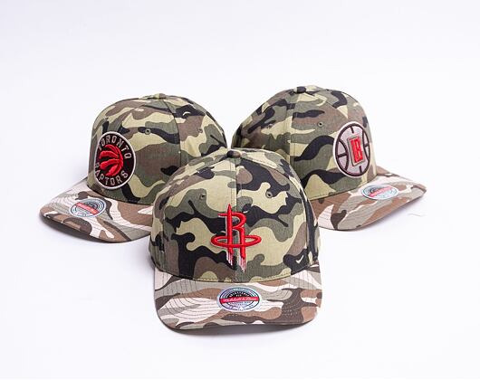 Kšiltovka Mitchell & Ness Houston Rockets Woodland Desert Stretch Snapback Camo Woodland