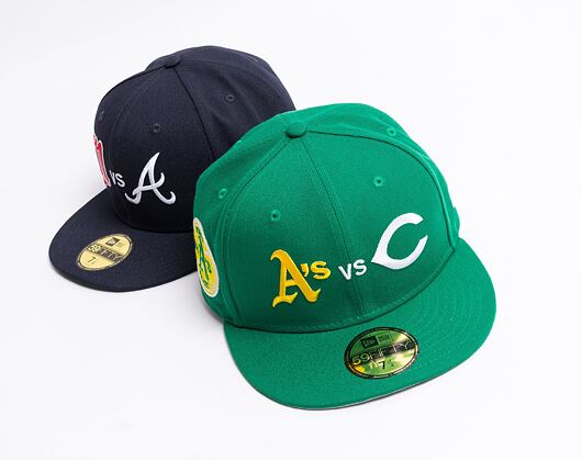 Kšiltovka New Era 59FIFTY 1972 World Series Oakland Athletics VS Cincinnati Reds Fitted Kelly Green