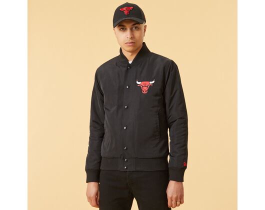 Bunda New Era NBA Team Logo Bomber Chicago Bulls Black / Red
