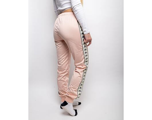 Dámské Tepláky Kappa 222 Banda Wrastoria Slim Pink Blush - Beige - Green