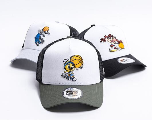 Kšiltovka New Era 9FORTY A-Frame Trucker Character Sports Tweety Snapback New Olive