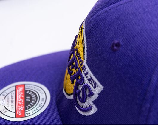 Kšiltovka Mitchell & Ness Team Ground 2.0 Stretch Snapback Los Angeles Lakers Purple