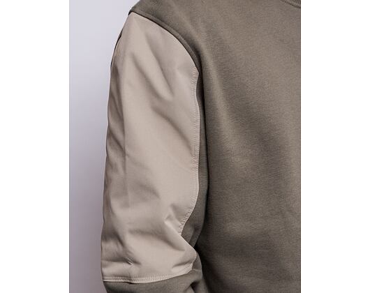 Mikina Karl Kani Small Signature Patchwork Crew dark green/military green