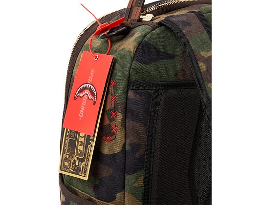 Batoh Sprayground Shark Shape Checkered Camo / Brown Backpack