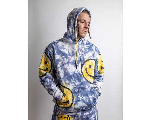 Mikina Market Smiley Sun Dye Yellow/Blue Tie-Die