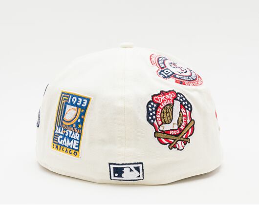 Kšiltovka New Era 59FIFTY MLB Cooperstown Chicago White Sox Fitted Cream / Washed Black