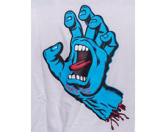 Triko Santa Cruz Screaming Hand Chest T-Shirt White