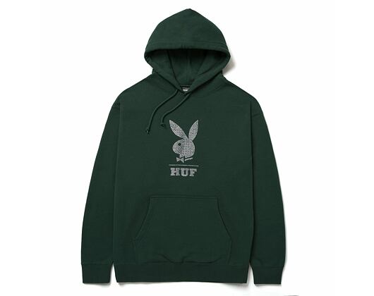 Mikina HUF Playboy Rhinestone Hoodie Forest Green