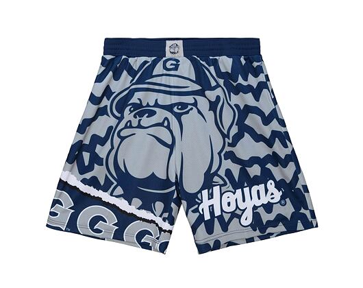 Kraťasy Mitchell & Ness NCAA Jumbotron 2.0 Shorts Georgetown University Navy / Grey