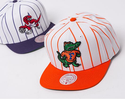 Kšiltovka Mitchell & Ness NCAA Retro Pinstripe Snapback University Of Florida White