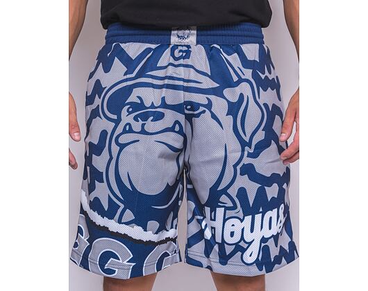 Kraťasy Mitchell & Ness NCAA Jumbotron 2.0 Shorts Georgetown University Navy / Grey