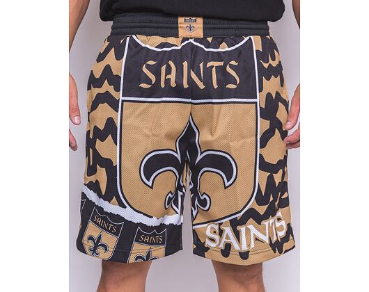 Kraťasy Mitchell & Ness NFL Jumbotron 2.0 Shorts New Orleans Saints Black / Gold