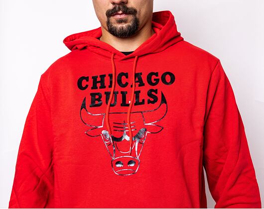 Mikina New Era NBA Foil Print Hoody Chicago Bulls Red/Black