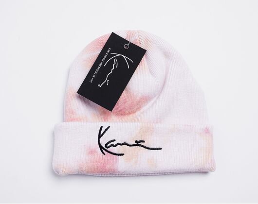 Kulich Karl Kani Signature Tie Dye Beanie dusty pink