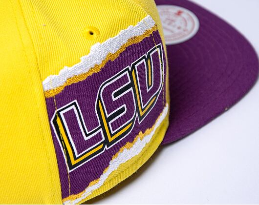 Kšiltovka Mitchell & Ness Jumbotron Snapback Louisiana State University Yellow / Purple