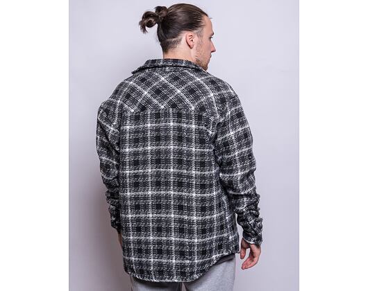 Košile Karl Kani Chest Signature Bouclé Check Shirt black/white