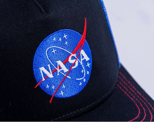 Kšiltovka Capslab NASA A-Frame Trucker CL/NASA/1/NAS4 Black / Royal Blue