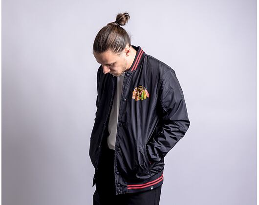 Bunda '47 Brand NHL Chicago Blackhawks Core Poly Fill '47 Drift Track Jacket Jet Black