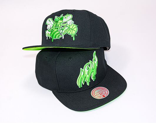Kšiltovka Mitchell & Ness SLIME DRIP SNAPBACK HWC Miami Heat Black