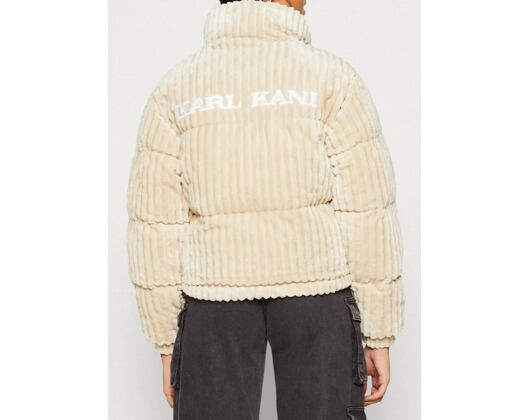 Dámská Bunda Karl Kani OG Fuzzy Corduroy Puffer Jacket off white