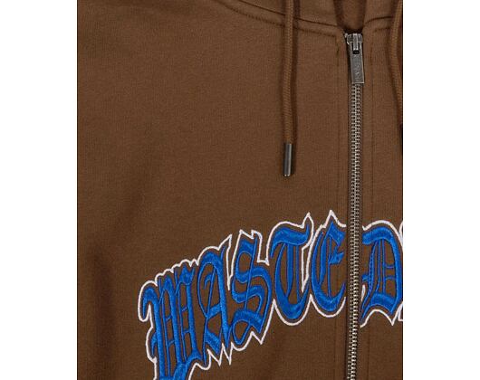 Mikina Wasted Paris Hoodie Zip Chill Kingdom - Cognac