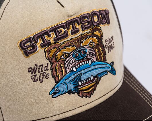 Kšiltovka Stetson Trucker Cap Wild Life Beige / Green / Brown