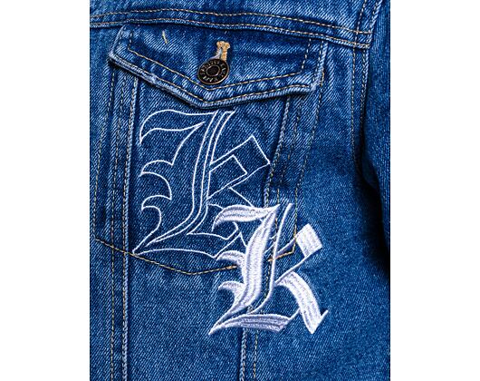 Džínová Bunda Karl Kani Old English Denim Jacket dirty blue