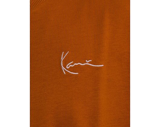 Triko Karl Kani Chest Signature Heavy Jersey OS Tee cognac
