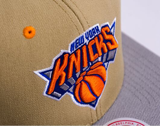Kšiltovka Mitchell & Ness CLASSIC CANVAS SNAPBACK New York Knicks Tan