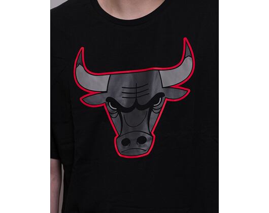Triko New Era NBA Outline Logo Tee Chicago Bulls Black/Red