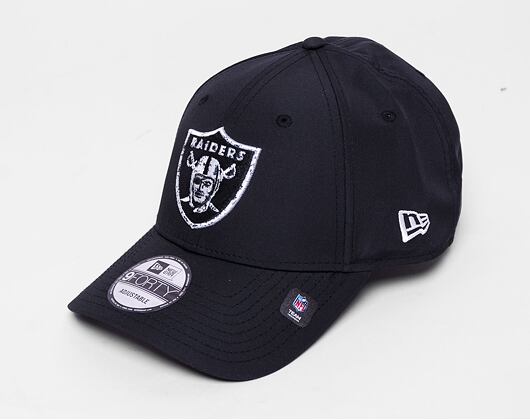 Kšiltovka New Era 9FORTY Black and White Las Vegas Raiders Strapback Black
