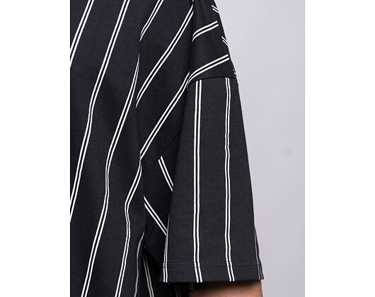 Triko Karl Kani Small Signature Heavy Jersey Pinstripe Tee black/white