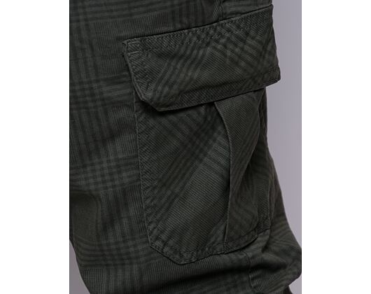 Kalhoty Urban Classics AOP Glencheck Cargo Jog Pants Olive