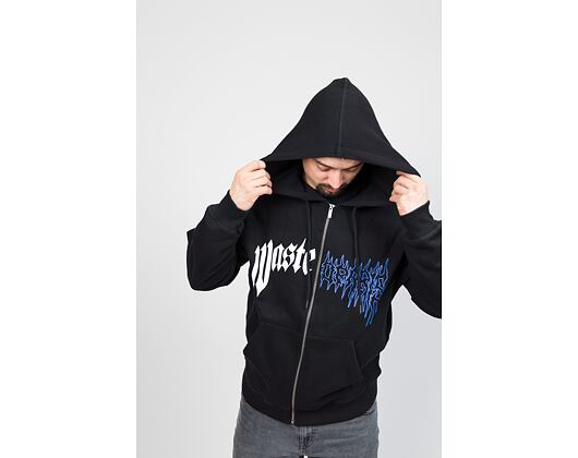 Mikina Wasted Paris Hoodie Zip Dark Pitcher - Black