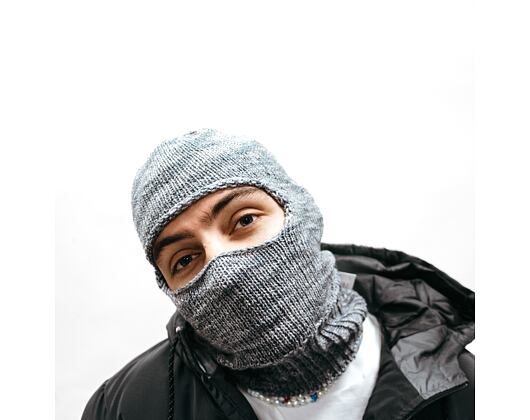 Custom made pletená Balaclava kukla - Cobalt Grey
