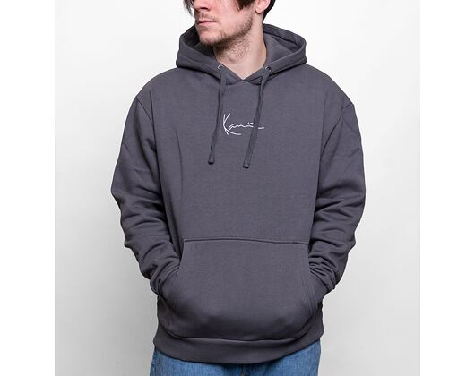 Mikina Karl Kani Small Signature Essential Zip Hoodie dark grey