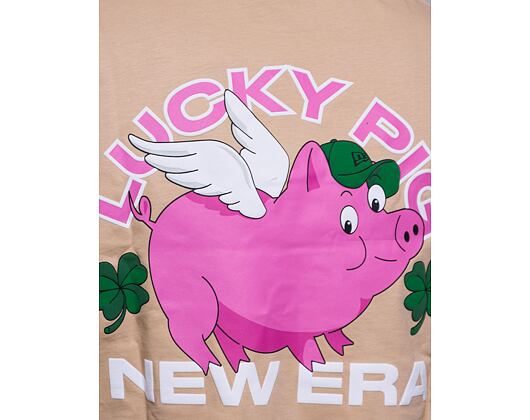 Triko New Era Character Oversized Tee Oat Milk / Optic White