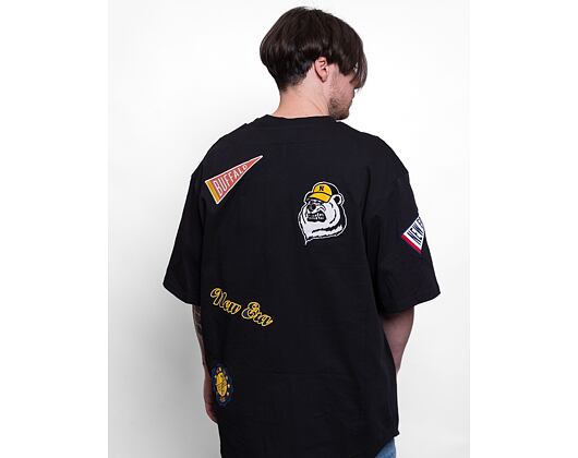 Triko New Era Heritage Patch Jersey Black / Off White