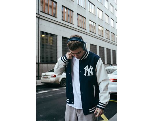 Bunda New Era Heritage Varsity Jacket New York Yankees Oceanside Blue / Off White
