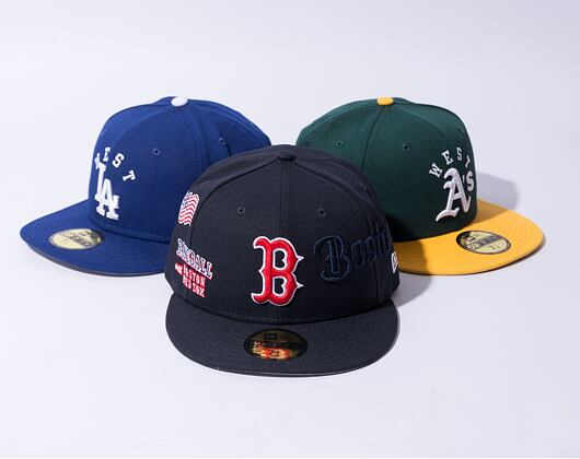 Kšiltovka New Era 59FIFTY MLB Script 5 Boston Red Sox Navy / Red