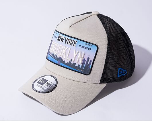 Kšiltovka New Era 9FORTY A-Frame Trucker License Plate - Brooklyn New York Snapback Stone