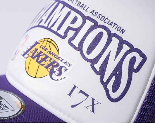 Kšiltovka New Era 9FORTY A-Frame Trucker NBA League Champions Los Angeles Lakers Purple