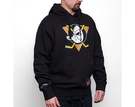 Mikina Mitchell & Ness NHL Team Logo Hoody Anaheim Ducks Black