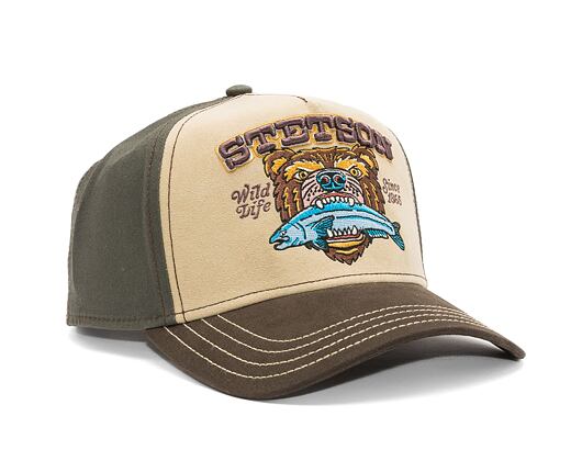 Kšiltovka Stetson Trucker Cap Wild Life Beige / Green / Brown