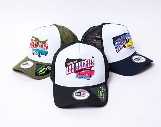 Kšiltovka New Era 9FORTY A-Frame Trucker US State Wordmark Black