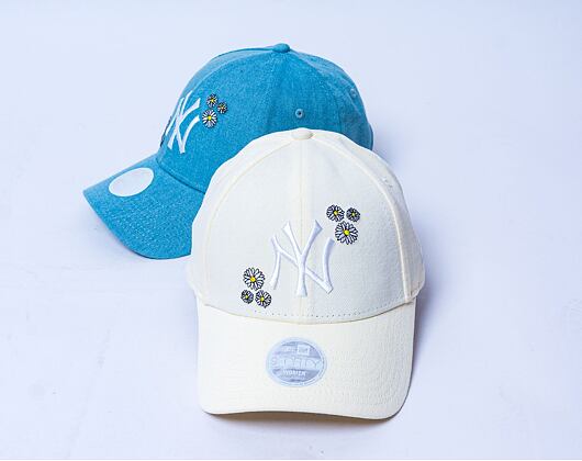 Dámská kšiltovka New Era 9FORTY Womens MLB Denim Daisy New York Yankees Stone / Optic White