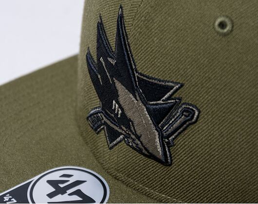 Kšiltovka '47 Brand NHL San Jose Sharks Ballpark Camo CAPTAIN Sandalwood