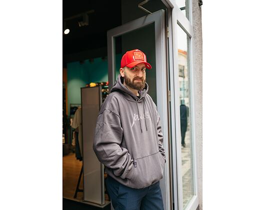 Mikina Karl Kani Woven Signature Kaniverse OS Hoodie Anthracite